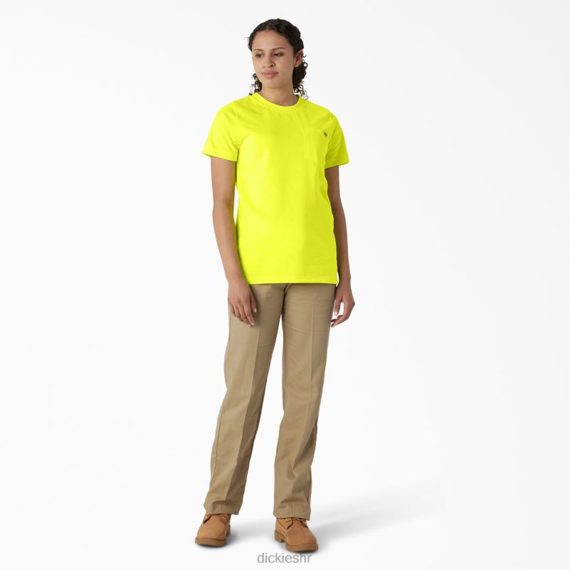 teškaška majica kratkih rukava žene Dickies svijetlo žuta (bwd) 6BPL61955 odjeća