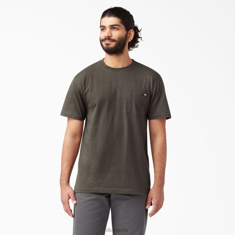 teškaška majica kratkih rukava muškarci Dickies crna maslina (bv) 6BPL6508 odjeća