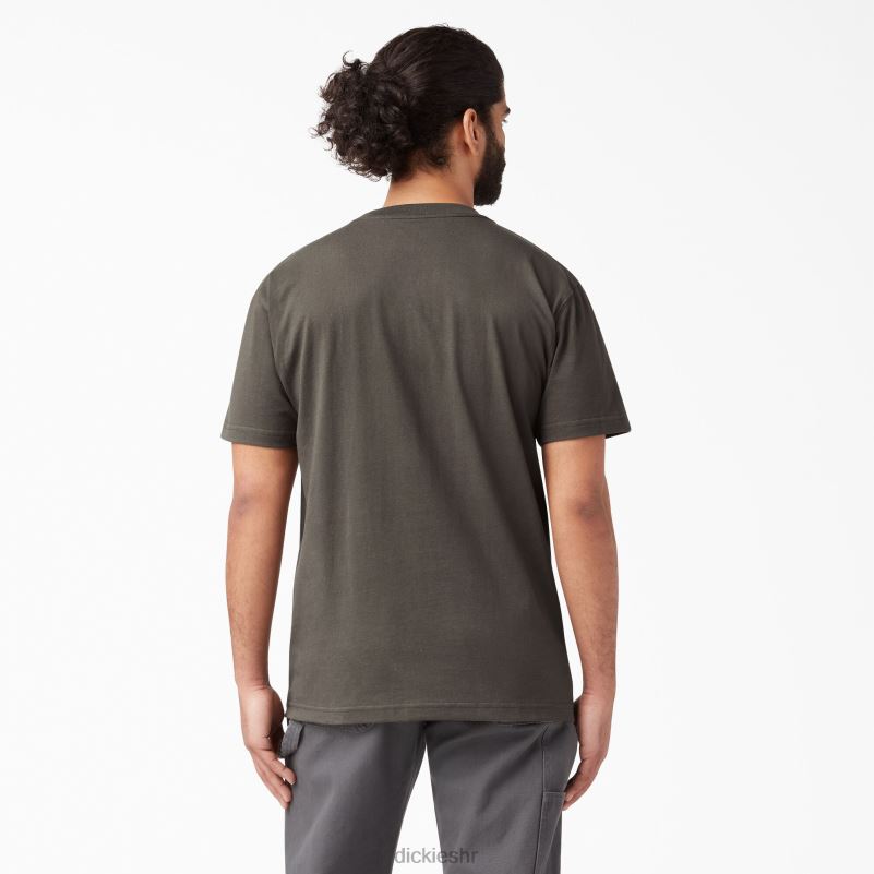teškaška majica kratkih rukava muškarci Dickies crna maslina (bv) 6BPL6508 odjeća