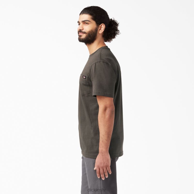 teškaška majica kratkih rukava muškarci Dickies crna maslina (bv) 6BPL6508 odjeća