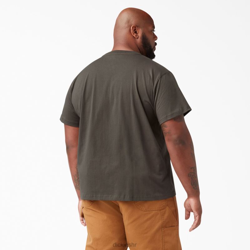 teškaška majica kratkih rukava muškarci Dickies crna maslina (bv) 6BPL6508 odjeća
