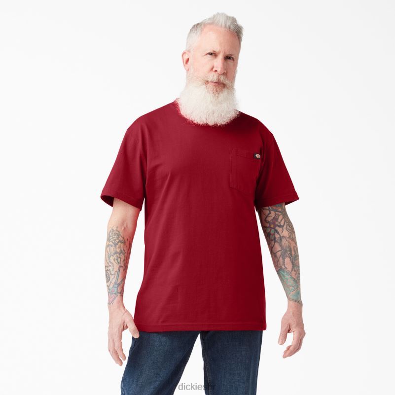 teškaška majica kratkih rukava muškarci Dickies engleski crveni (er) 6BPL6515 odjeća