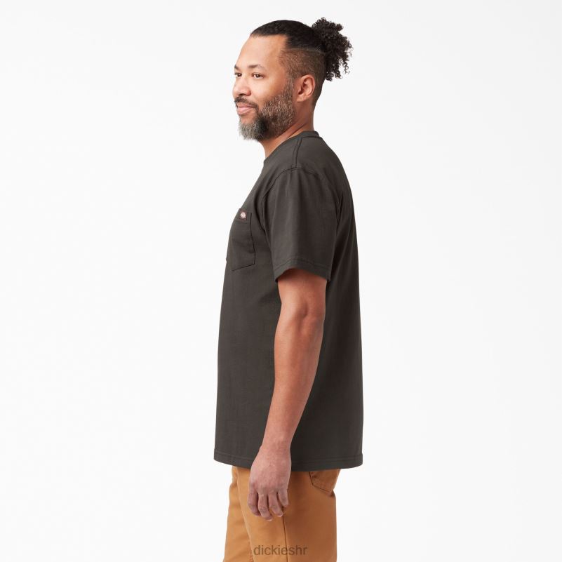 teškaška majica kratkih rukava muškarci Dickies čokoladno smeđa (cb) 6BPL6510 odjeća