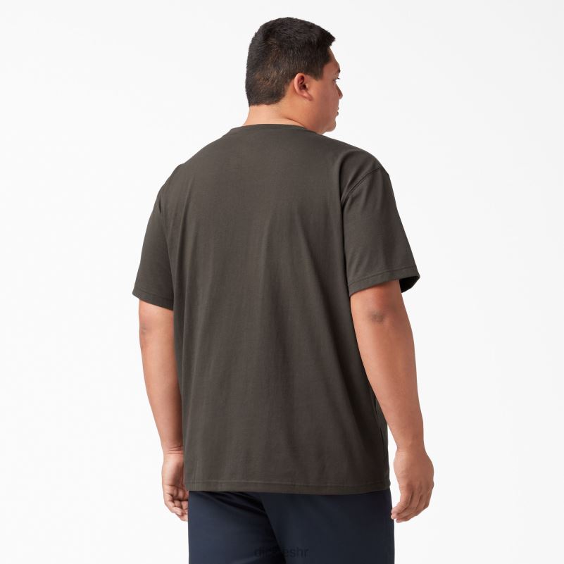 teškaška majica kratkih rukava muškarci Dickies čokoladno smeđa (cb) 6BPL6510 odjeća