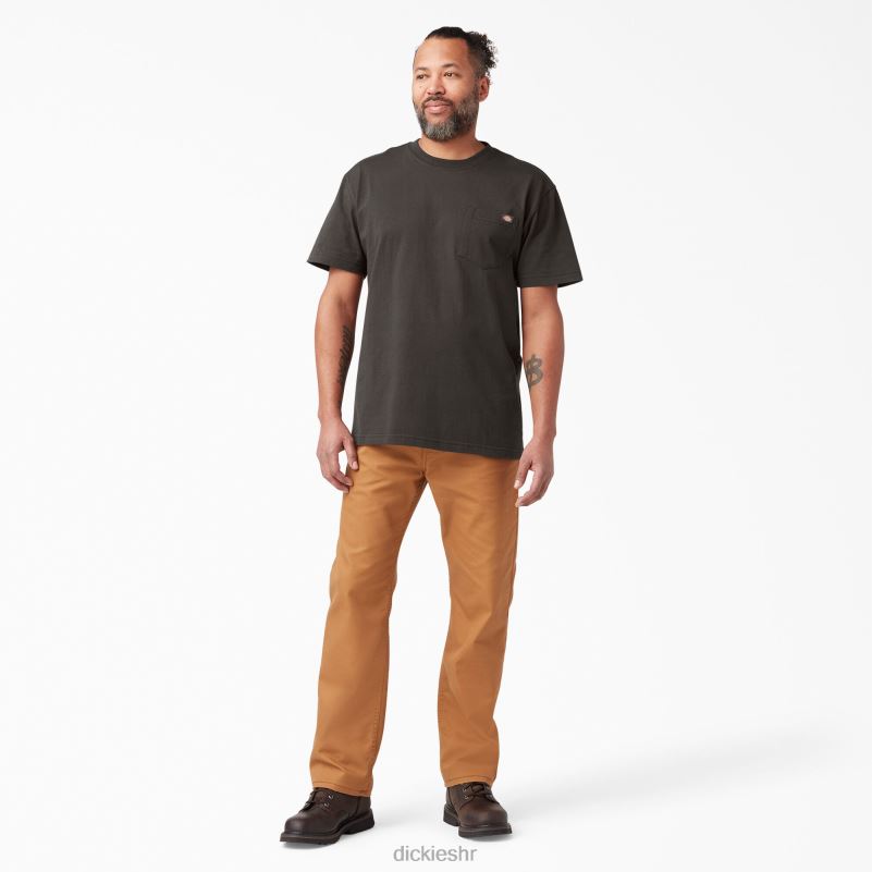 teškaška majica kratkih rukava muškarci Dickies čokoladno smeđa (cb) 6BPL6510 odjeća