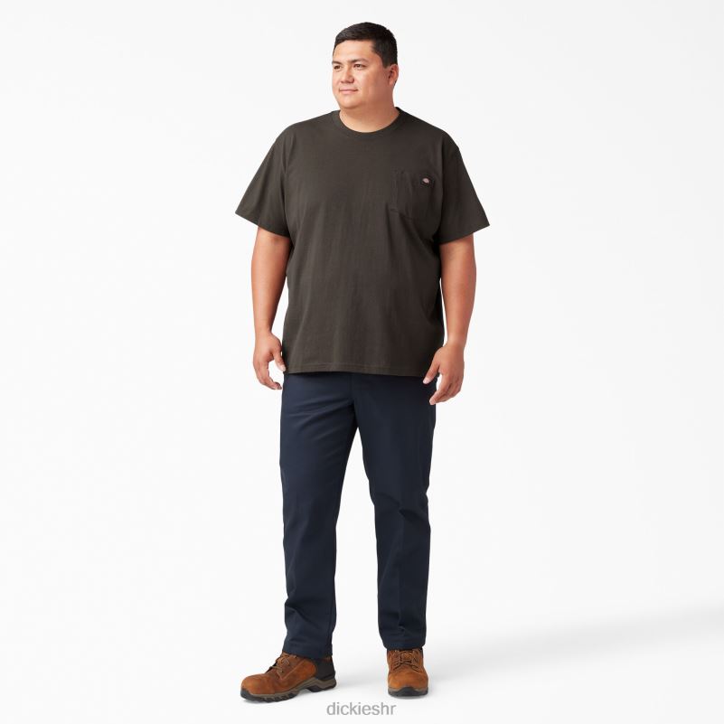 teškaška majica kratkih rukava muškarci Dickies čokoladno smeđa (cb) 6BPL6510 odjeća
