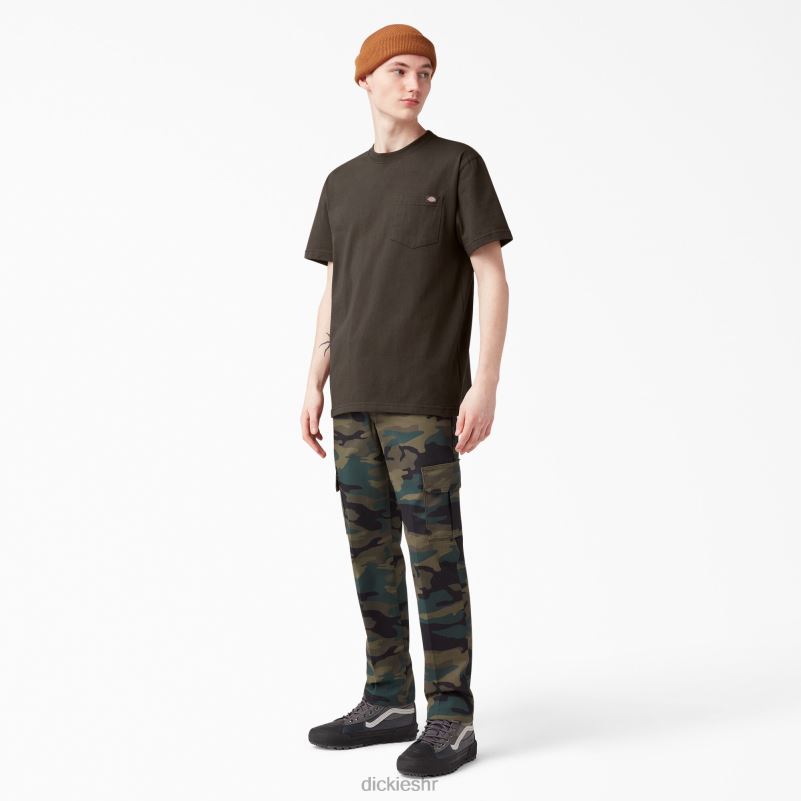 teškaška majica kratkih rukava muškarci Dickies čokoladno smeđa (cb) 6BPL6510 odjeća
