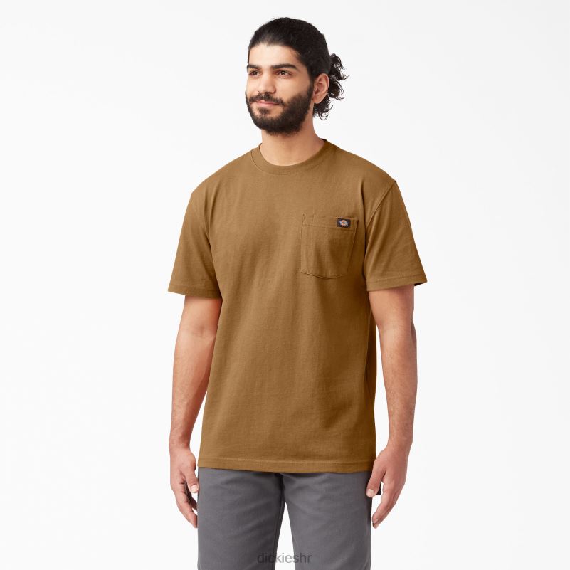 teškaška majica kratkih rukava muškarci Dickies smeđa patka (bd) 6BPL6505 odjeća