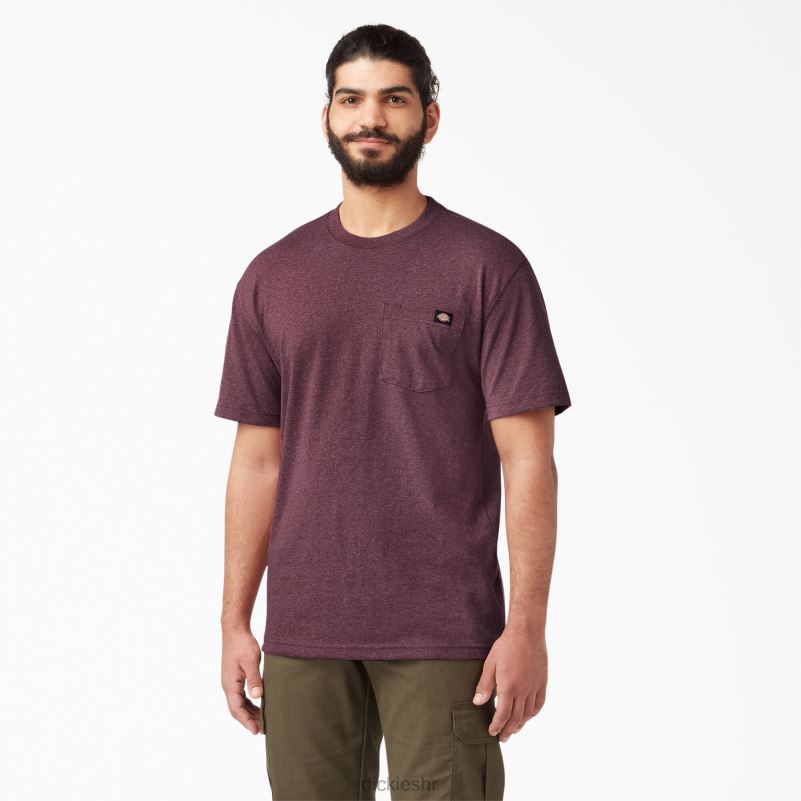 teška majica kratkih rukava s vrijeskom muškarci Dickies bordo (byd) 6BPL6526 odjeća