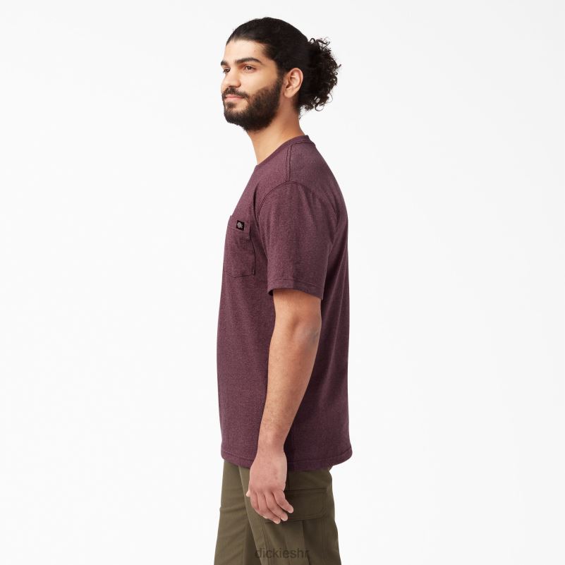 teška majica kratkih rukava s vrijeskom muškarci Dickies bordo (byd) 6BPL6526 odjeća