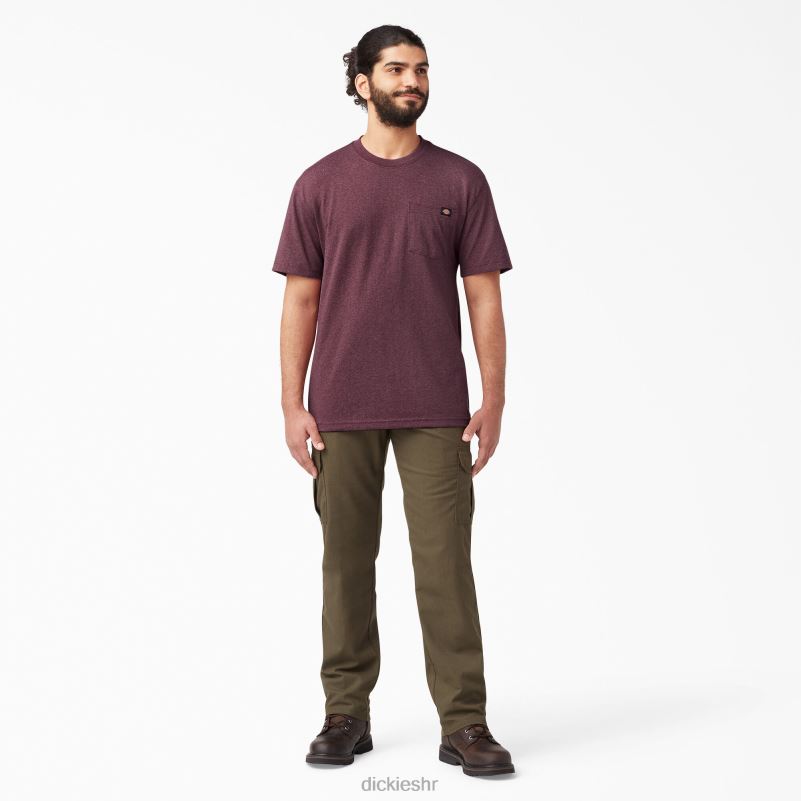 teška majica kratkih rukava s vrijeskom muškarci Dickies bordo (byd) 6BPL6526 odjeća