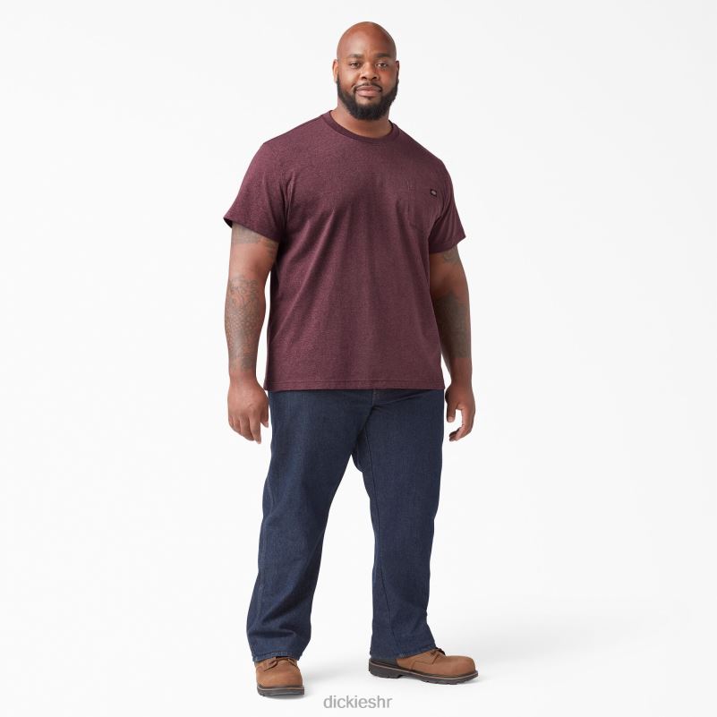 teška majica kratkih rukava s vrijeskom muškarci Dickies bordo (byd) 6BPL6526 odjeća