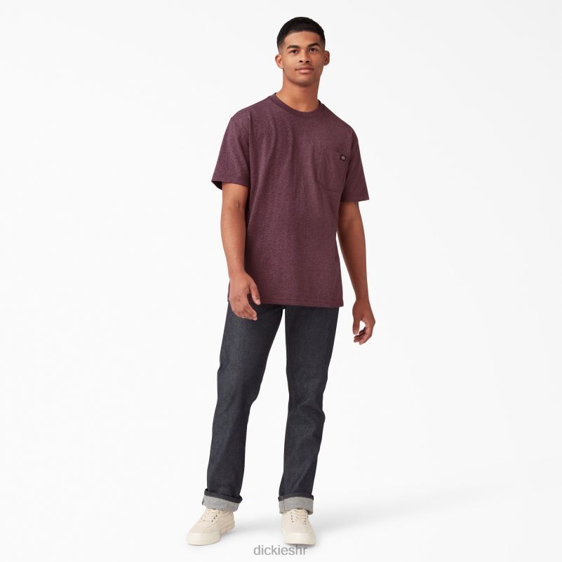 teška majica kratkih rukava s vrijeskom muškarci Dickies bordo (byd) 6BPL6526 odjeća