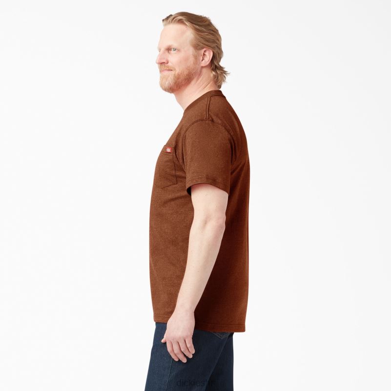 teška majica kratkih rukava s vrijeskom muškarci Dickies rustikalni crveni vrijes (rrh) 6BPL6535 odjeća