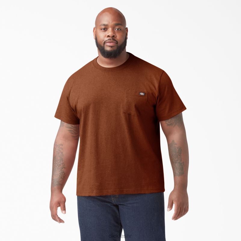 teška majica kratkih rukava s vrijeskom muškarci Dickies rustikalni crveni vrijes (rrh) 6BPL6535 odjeća