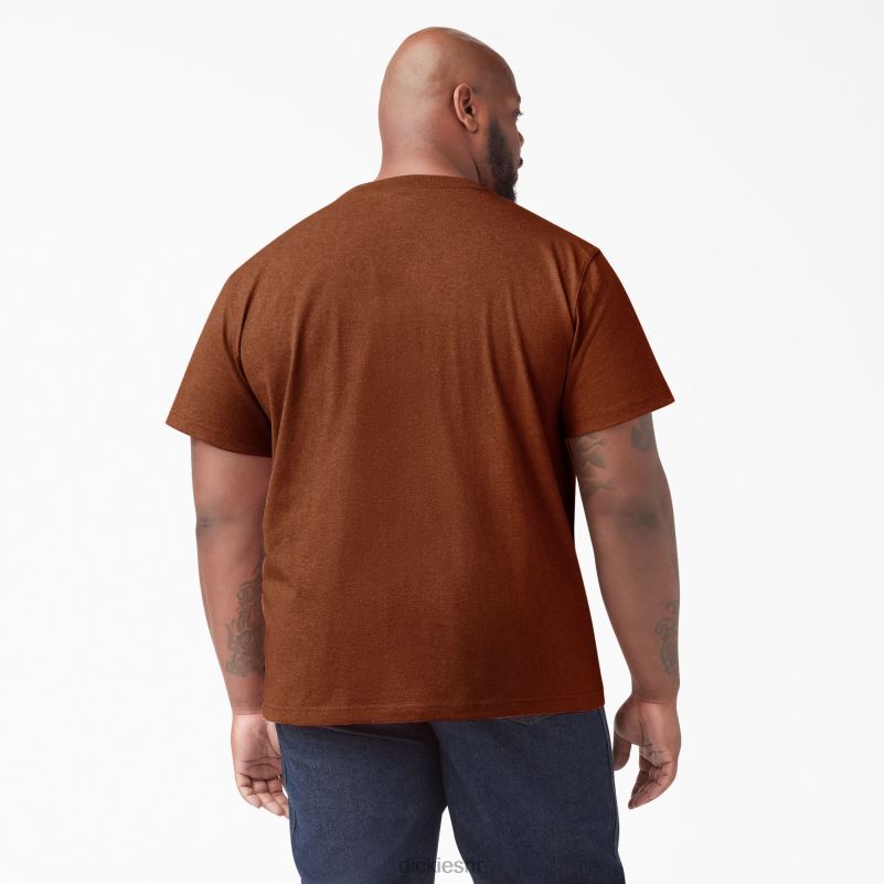 teška majica kratkih rukava s vrijeskom muškarci Dickies rustikalni crveni vrijes (rrh) 6BPL6535 odjeća