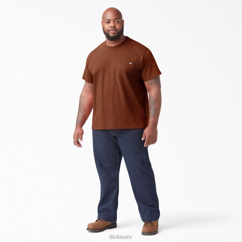 teška majica kratkih rukava s vrijeskom muškarci Dickies rustikalni crveni vrijes (rrh) 6BPL6535 odjeća