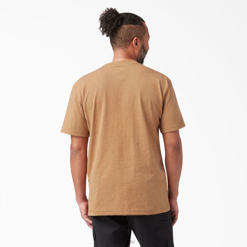 teška majica kratkih rukava s vrijeskom muškarci Dickies smeđi pačji vrijesak (bdh) 6BPL6524 odjeća