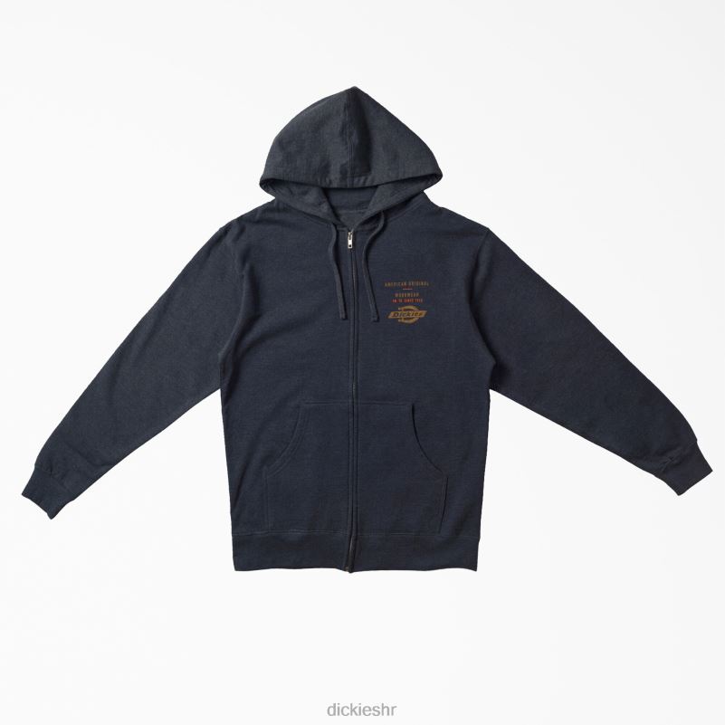 američka originalna majica s kapuljačom s patentnim zatvaračem muškarci Dickies tamnoplava (nv) 6BPL61175 odjeća