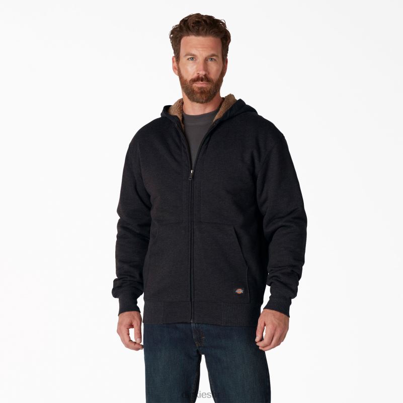 hoodie s kapuljačom s punim patentnim zatvaračem s visokom florom muškarci Dickies crna (kbk) 6BPL61013 odjeća