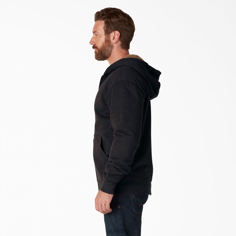 hoodie s kapuljačom s punim patentnim zatvaračem s visokom florom muškarci Dickies crna (kbk) 6BPL61013 odjeća