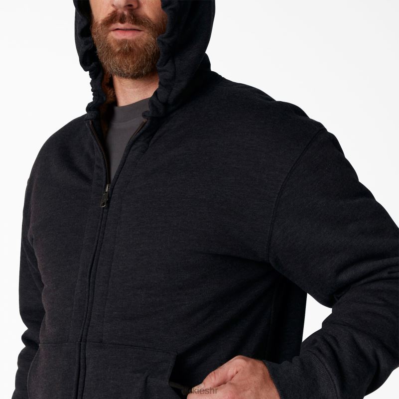 hoodie s kapuljačom s punim patentnim zatvaračem s visokom florom muškarci Dickies crna (kbk) 6BPL61013 odjeća
