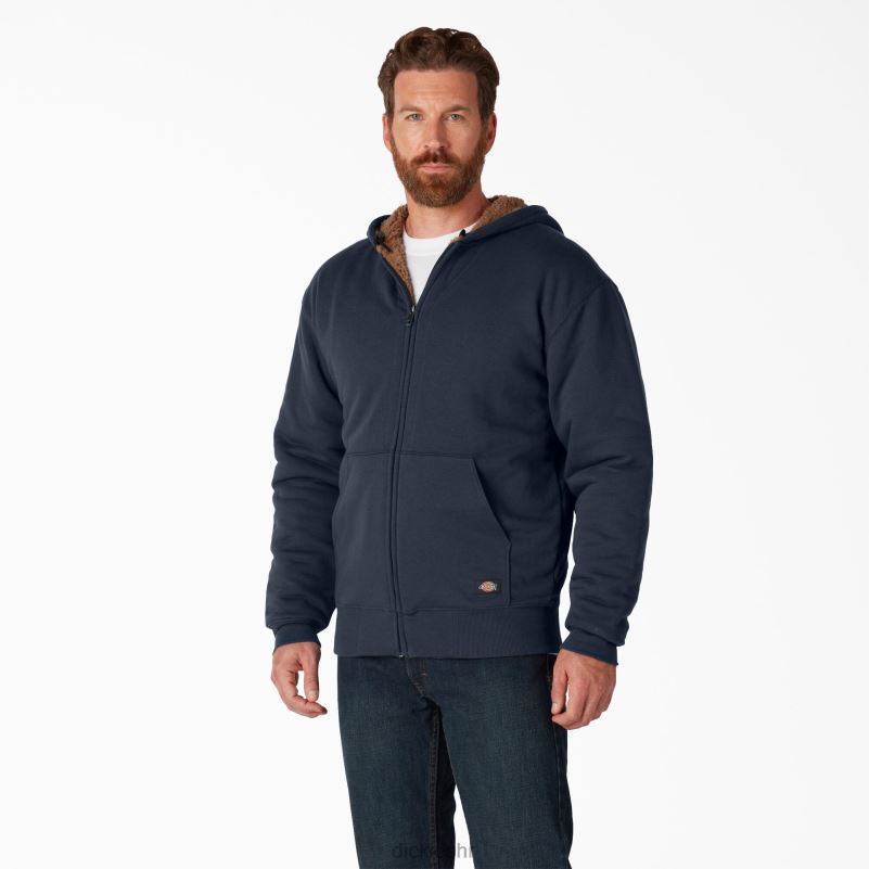 hoodie s kapuljačom s punim patentnim zatvaračem s visokom florom muškarci Dickies tamnoplava (dn) 6BPL61012 odjeća