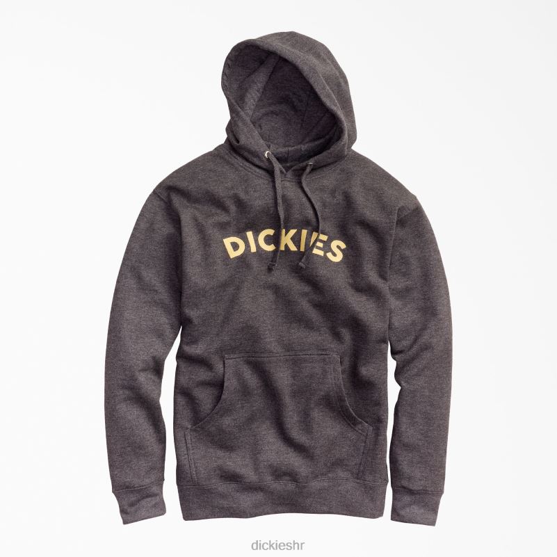 hoodie s logotipom od flisa muškarci Dickies ugljen sivi vrijesak (chh) 6BPL61138 odjeća