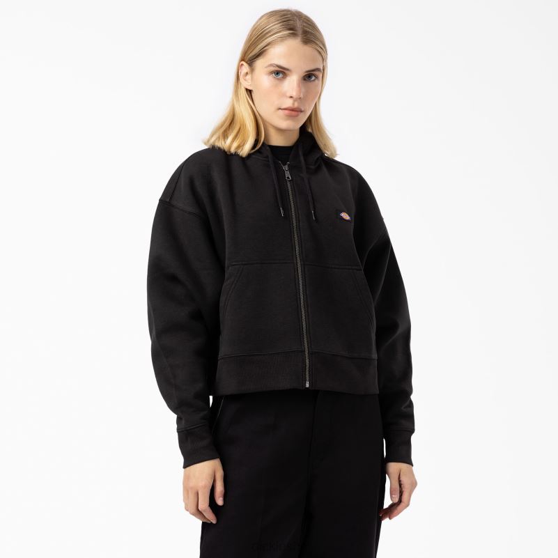 hrastova majica s patentnim zatvaračem žene Dickies crna (kbk) 6BPL62318 odjeća