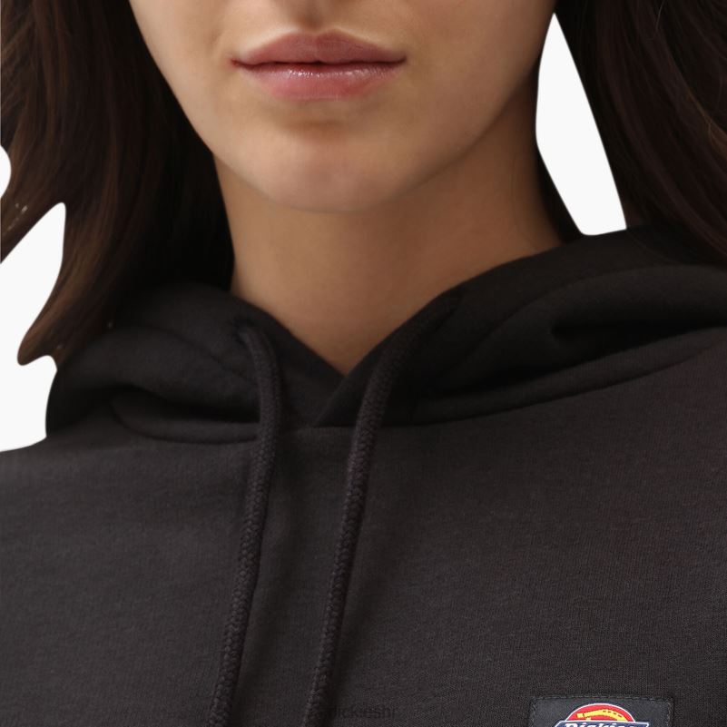 hrastova skraćena majica s kapuljačom žene Dickies crna (kbk) 6BPL62320 odjeća