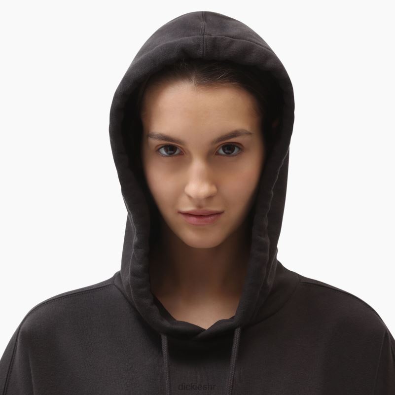 hrastova skraćena majica s kapuljačom žene Dickies crna (kbk) 6BPL62320 odjeća