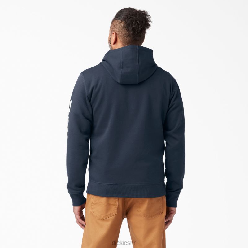 majica s kapuljačom od flisa s logotipom rukava muškarci Dickies tamnoplava (dn) 6BPL61148 odjeća