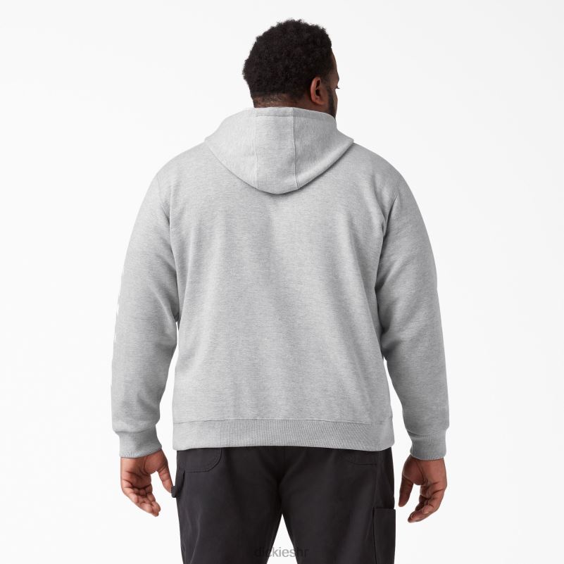 majica s kapuljačom od flisa s logotipom rukava muškarci Dickies vrijesak sivi (hg) 6BPL61149 odjeća