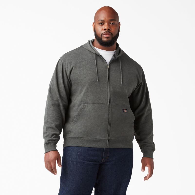 srednje teška majica s kapuljačom od flisa muškarci Dickies tamno vrijesko siva (iyd) 6BPL6981 odjeća