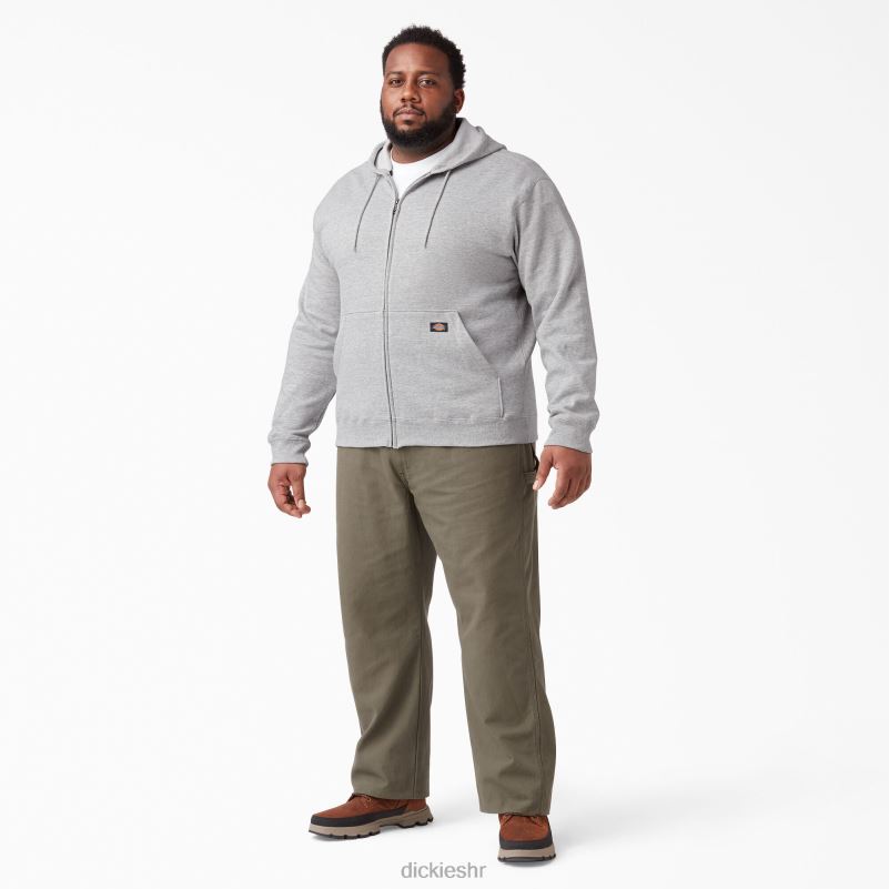 srednje teška majica s kapuljačom od flisa muškarci Dickies vrijesak sivi (hg) 6BPL6980 odjeća