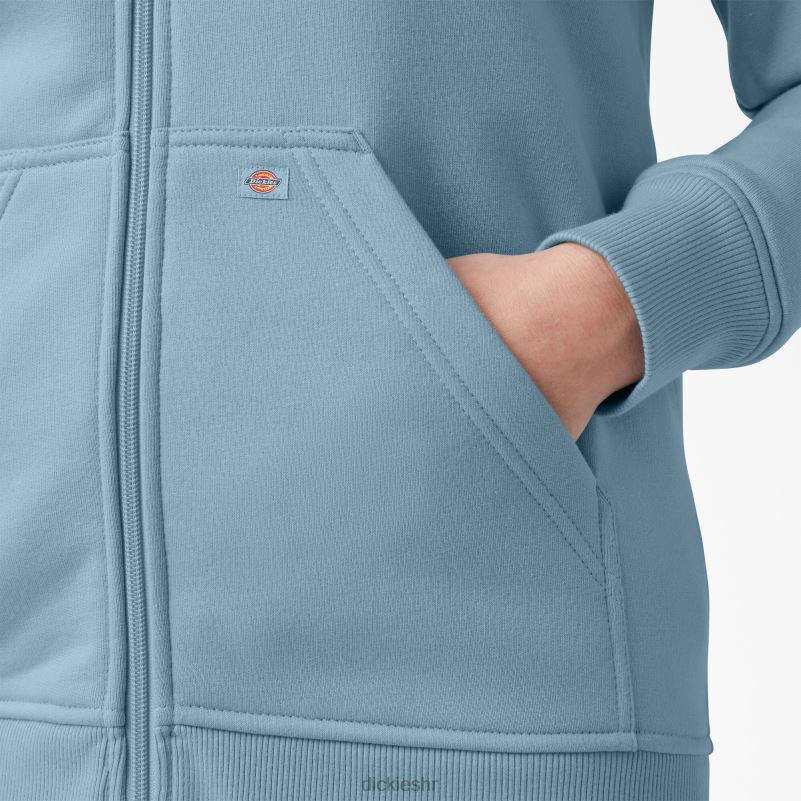 teška majica s kapuljačom od flisa s punim patentnim zatvaračem žene Dickies čisto plava (eu) 6BPL62286 odjeća