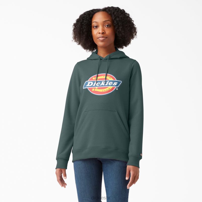 teški pulover s logotipom žene Dickies Lincoln Green (ln) 6BPL62332 odjeća