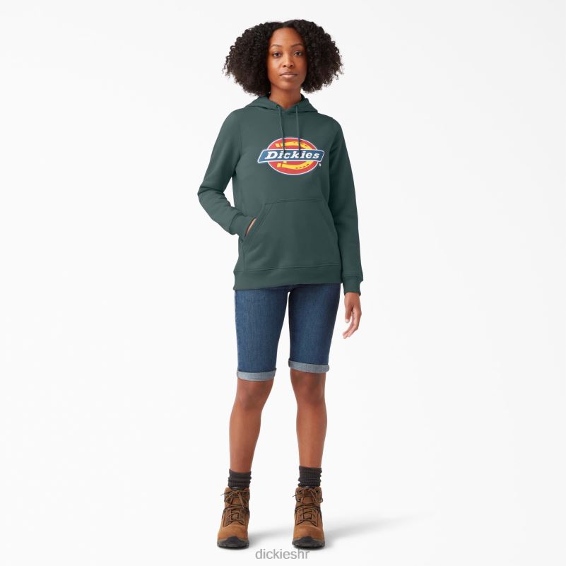 teški pulover s logotipom žene Dickies Lincoln Green (ln) 6BPL62332 odjeća