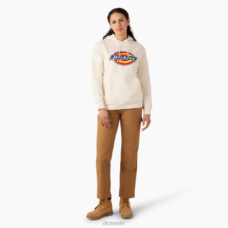 teški pulover s logotipom žene Dickies starinsko bijelo (aw) 6BPL62328 odjeća