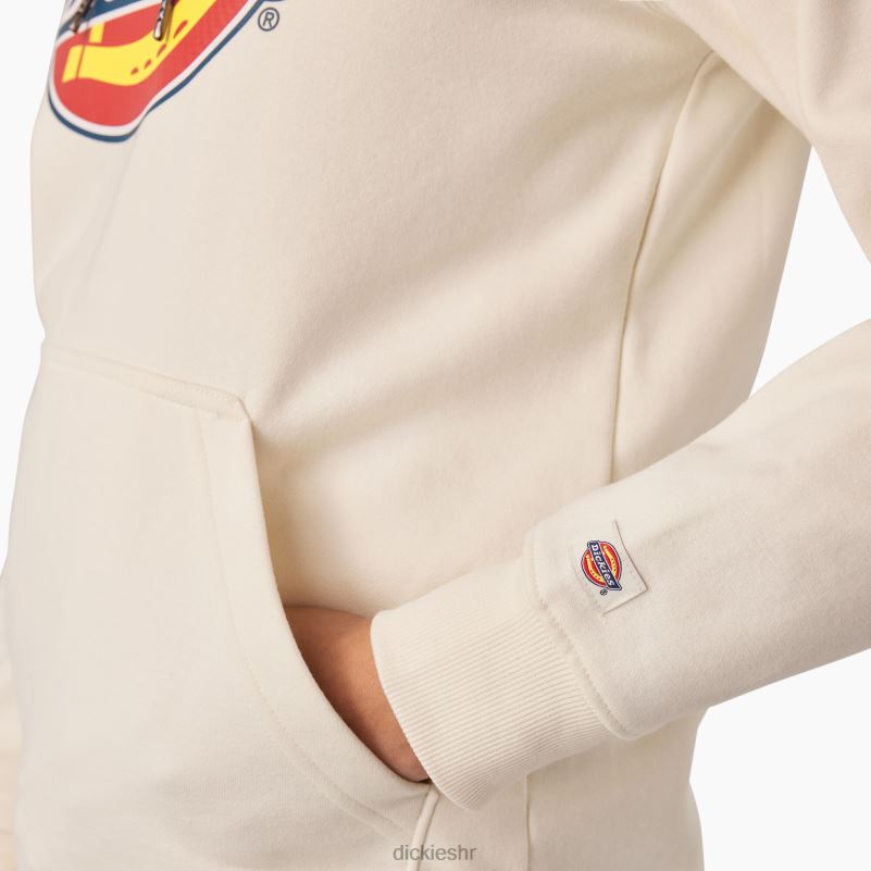 teški pulover s logotipom žene Dickies starinsko bijelo (aw) 6BPL62328 odjeća