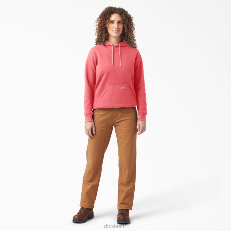 teški pulover s rukavima s logotipom žene Dickies čajna ruža (t1r) 6BPL62313 odjeća