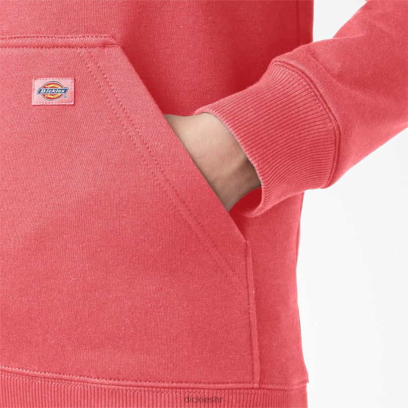 teški pulover s rukavima s logotipom žene Dickies čajna ruža (t1r) 6BPL62313 odjeća