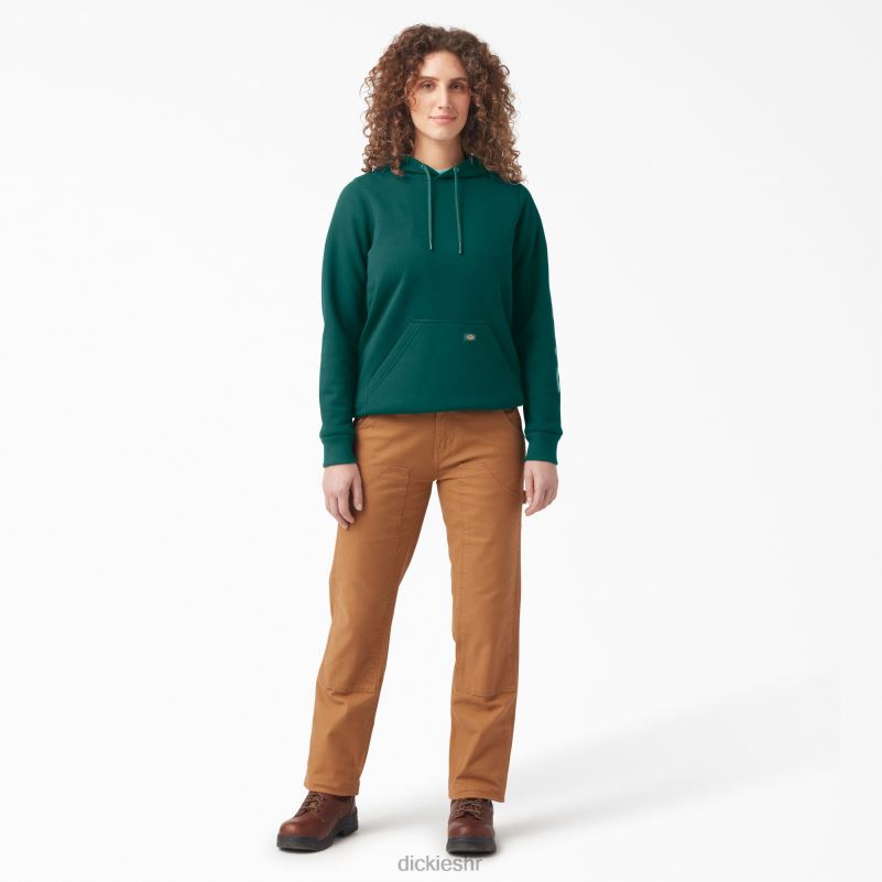 teški pulover s rukavima s logotipom žene Dickies šumsko zelena (ft) 6BPL62305 odjeća