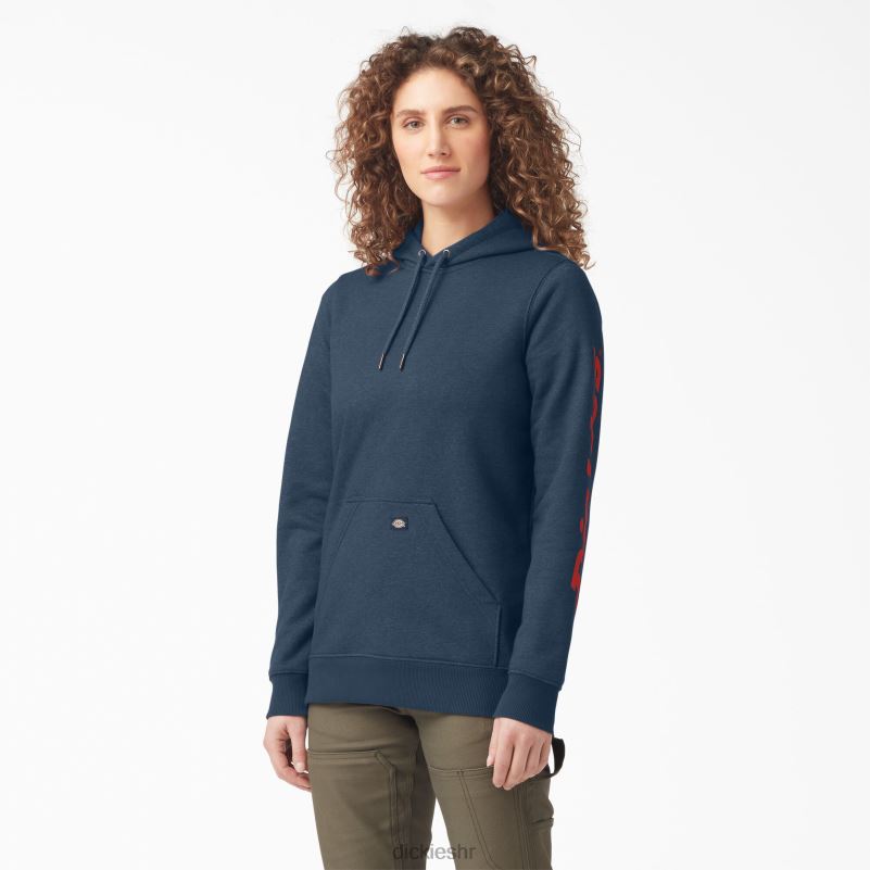 teški pulover s rukavima s logotipom žene Dickies vrijesak mornarica (nvh) 6BPL62310 odjeća