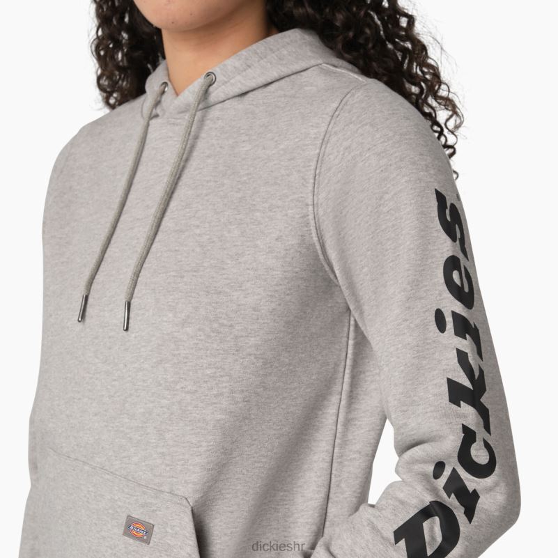 teški pulover s rukavima s logotipom žene Dickies vrijesak sivi (hg) 6BPL62306 odjeća