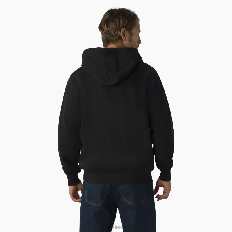 termo podstavljena majica s kapuljačom od flisa s patentnim zatvaračem muškarci Dickies crna (kbk) 6BPL6996 odjeća