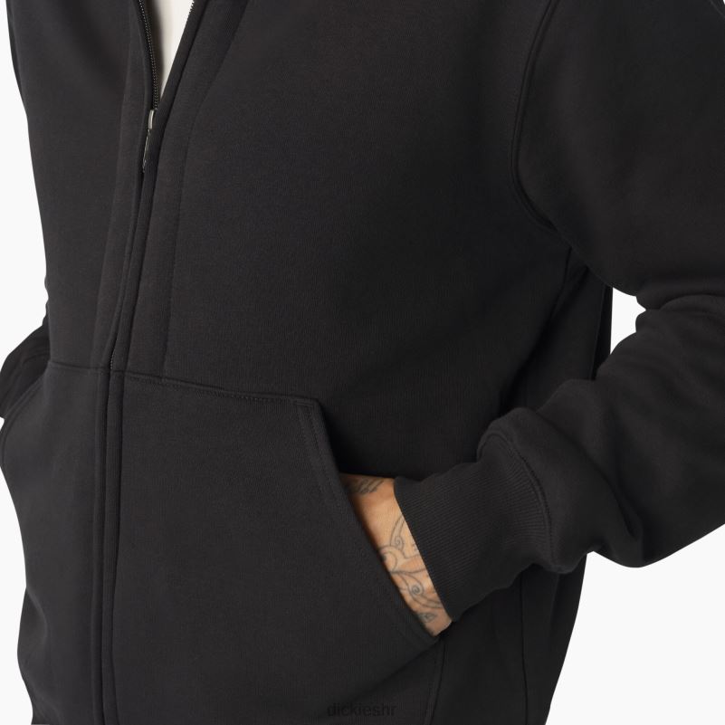 termo podstavljena majica s kapuljačom od flisa s patentnim zatvaračem muškarci Dickies crna (kbk) 6BPL6996 odjeća
