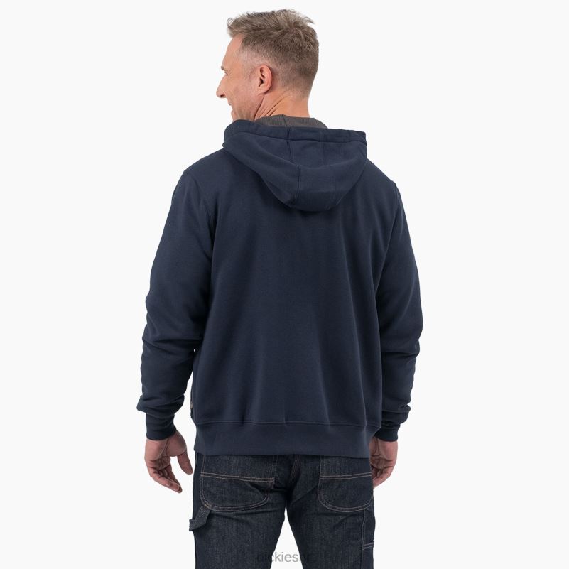 termo podstavljena majica s kapuljačom od flisa s patentnim zatvaračem muškarci Dickies tamnoplava (dn) 6BPL6994 odjeća