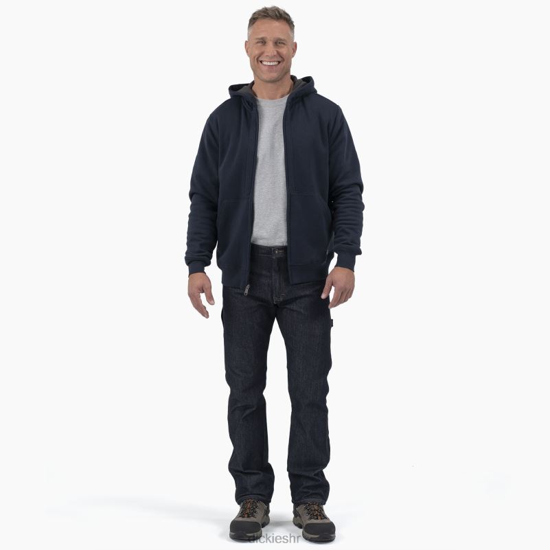 termo podstavljena majica s kapuljačom od flisa s patentnim zatvaračem muškarci Dickies tamnoplava (dn) 6BPL6994 odjeća