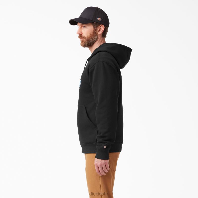vodoodbojna majica s kapuljačom u tri boje muškarci Dickies crna (kbk) 6BPL61107 odjeća